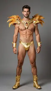 Engaging Germanic In Dramatic Rio Carnival Costume