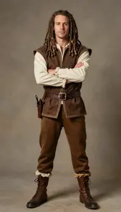 Man In 50s Character Renaissance Festival Costume