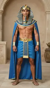 Man In Early 20s Wearing Egyptian Costume