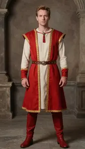 Man In Late 30s Engaging Elaborate Philosopher Costume