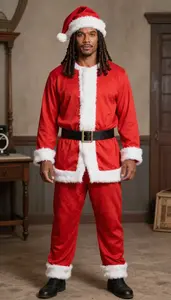 Man In 40s Wearing Christmas Costume
