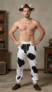 Striking Cow Costume For Men