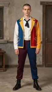 Theatrical Colorful Mafia Costume Costume