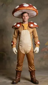 Traditional In Intricate Mushroom Costume