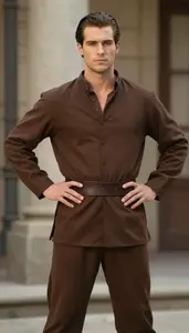 Young Professional Wearing Richie Benaud Costume