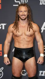 Attention Grabbing Scandinavian In Impressive Wrestler Costume
