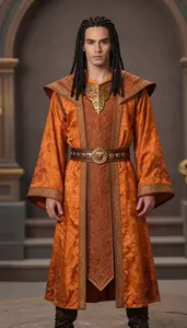 Character Intricate Wizard Costume Pale Skinned Man