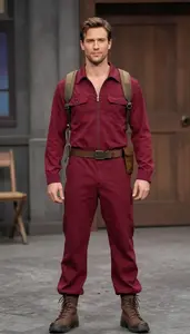 Character Vibrant Hiker Costume European Man