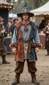 Colorful Wizard Character Costume For Men