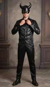 Dramatic Anglo In Bomb Devil Costume