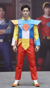 Engaging In Vibrant Origami Artist Costume