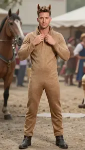 Impressive Southern European In Horse Costume