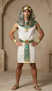 Light Skinned Young In 20s In Egyptian Costume