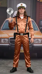 Man In Early 30s Dramatic Taxi Driver Costume