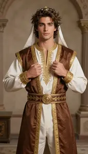 Man In Early 20s Wearing Arabian Costume