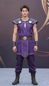 Man In Mid 20s Celebratory Intricate Poseidon Costume