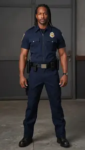 Man In Mid 30s Quality Cop Costume