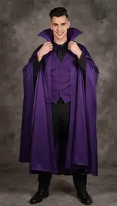Man In 50s Wearing Intricate Vampire Costume