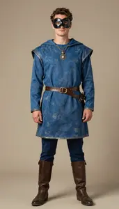 Mediterranean In Early 20s In Medieval Lord Costume