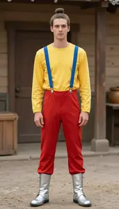 Professional Anglo In Vibrant Farmer Costume