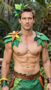 Jungle Party Theme Outfit Face Swap Buy Stock Photo