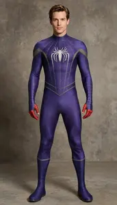 Professional Pale Skinned In Traditional Spin Spidey Costume