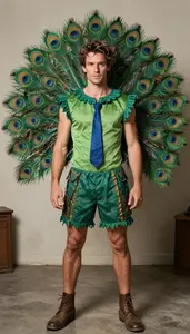 Professional Western European In Peacock Costume