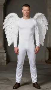 Scandinavian In 40s In Fallen Angel Costume