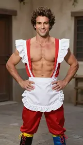 Theatrical Traditional French Maid Costume Costume