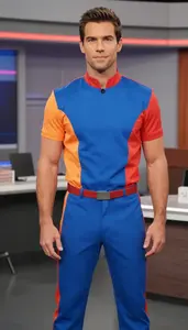 Theatrical Vibrant Weather Reporter Costume Costume