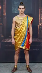 Young Professional Wearing Colorful Toga Costume