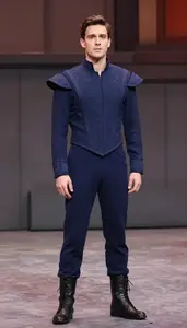 Young In 20s Wearing Intricate Navy Costume
