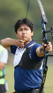 Archery Competition Archer Wearing Archery Shirt Calm