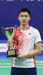Badminton Aggressor Wearing Jersey Standing Triumphantly