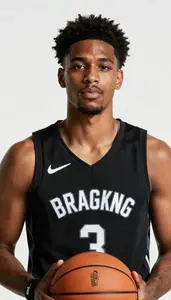 Basketball Shooting Guard Wearing Wristband Intense Breaking