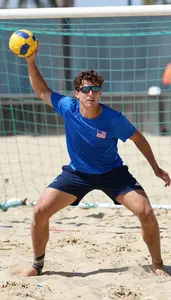 Beach Handball Goalkeeper Wearing Ankle Tape Dynamic