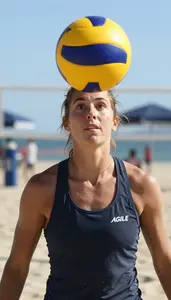 Beach Volleyball Setter Wearing Top Agile Setting Soft Touch