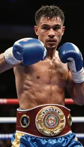 Boxing Middleweight Wearing Waistband Intense Blocking