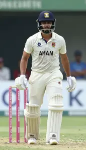 Cricket All Rounder Wearing White Pants Alert Blocking Block