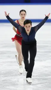 Figure Skating Pairs Skater Wearing Skating Boots Powerful