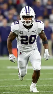 Football Wide Receiver Wearing Game Pants Focused Running