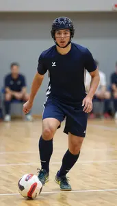 Futsal Utility Player Wearing Socks Dynamic Passing Pivot