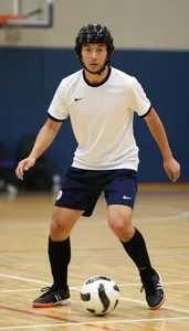 Futsal Utility Player Wearing Shorts Precise Pivoting