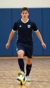 Futsal Winger Wearing Socks Agile Passing Wall Pass In