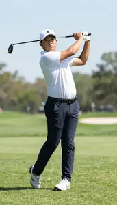 Golf Tournament Golfer Wearing Golf Glove Focused Swinging