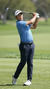 Golf Tournament Golfer Wearing Golf Pants Calm Driving Pitch