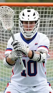 Lacrosse Attackman Without Helmet Wearing Arm Guard