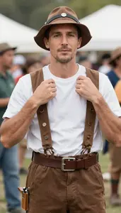 Professional Southern European In Miner Costume