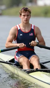 Rowing Coxswain Wearing Rowing Shorts Coordinated Sprinting