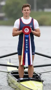 Rowing Coxswain Wearing Rowing Shoes Showcasing Standing